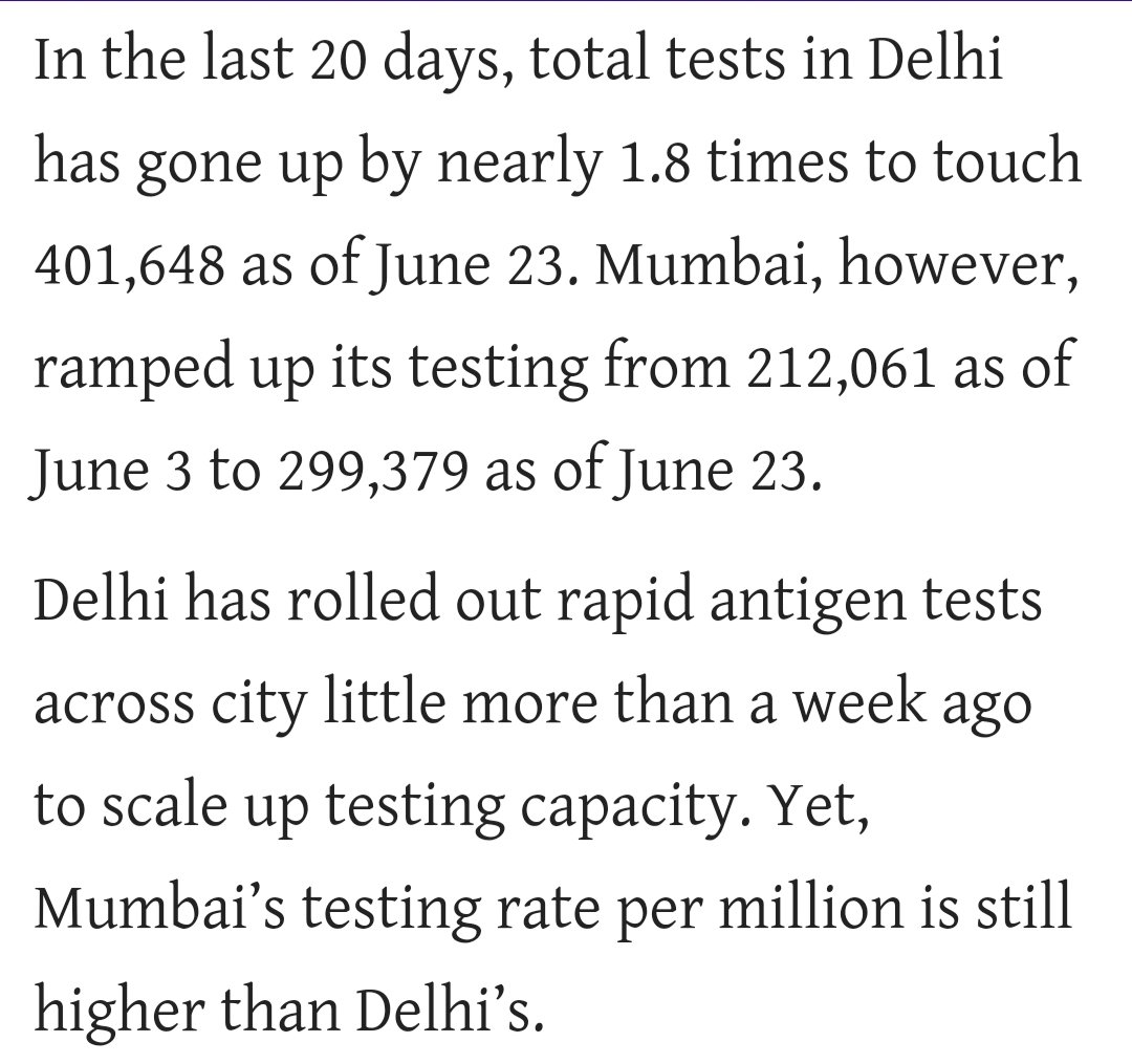 If you argue that Delhi is now testing more, don't look at that data in isolation with ramping up the tests in the last few days!Look at other data points too...