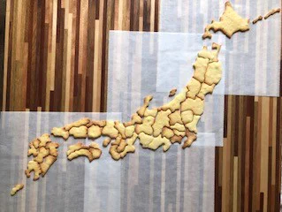 日本地図焼いてみました！日本地図型のクッキー！！
