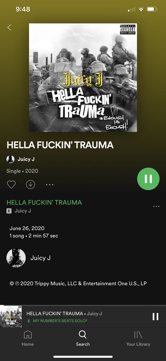 therealjuicyj's tweet image. My new song hella fuckin Trauma ( enough is enough ) prod by me ✊🏿out now on all streaming services link in bio