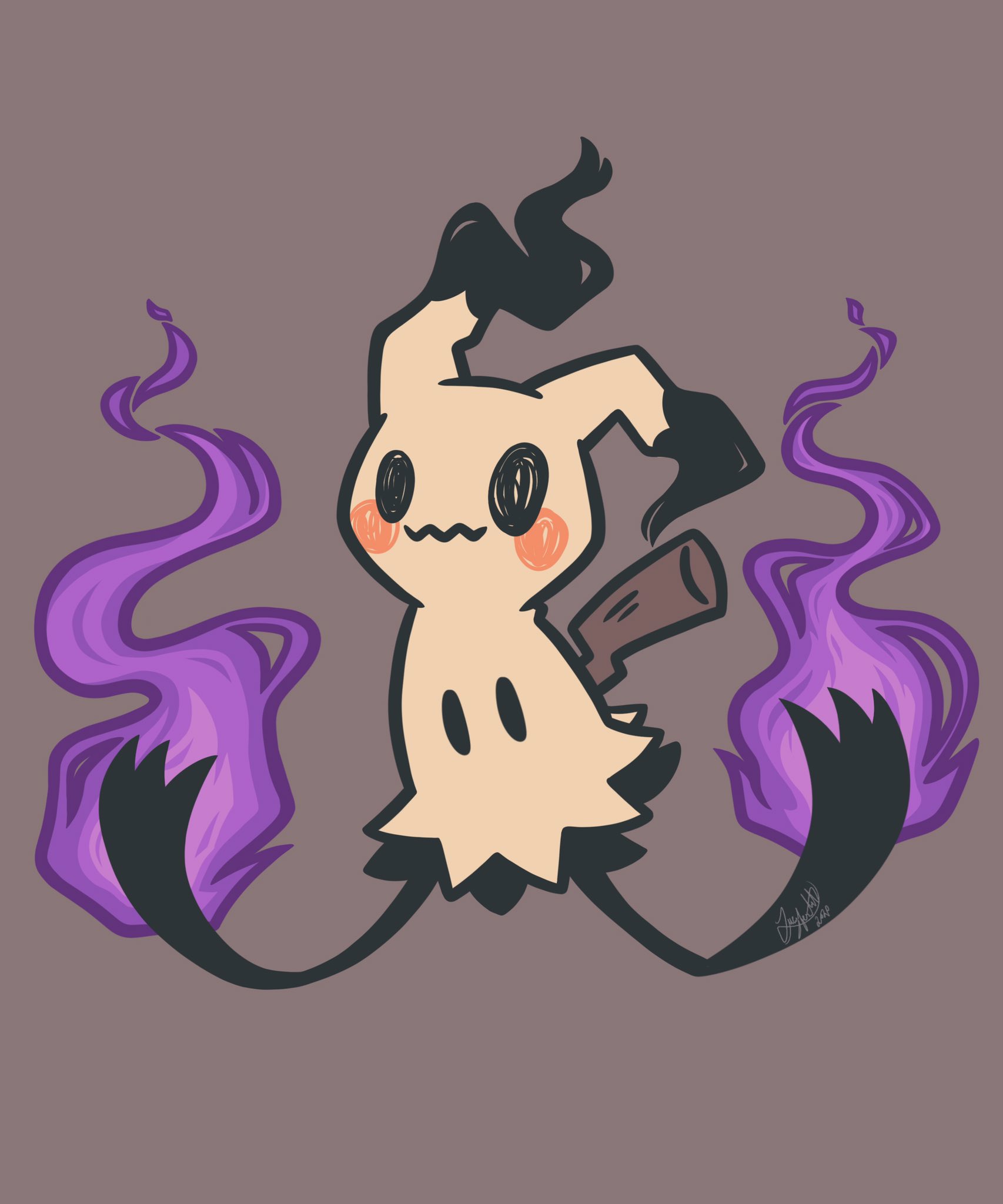 mimikyu pokemon, digital art