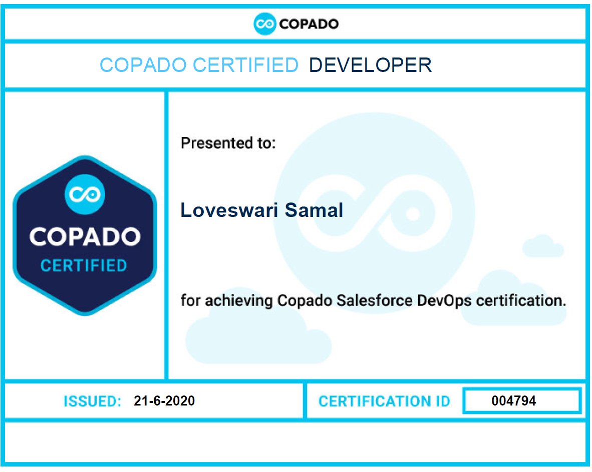 SamalMili's tweet photo. #Copado Certified Developer https://t.co/qMHToIo4Wx