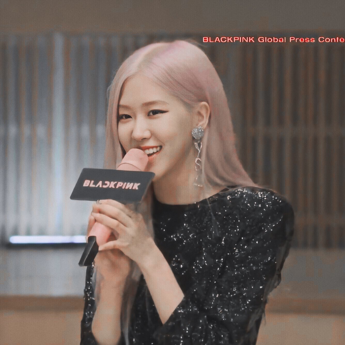 Black pink earrings deals