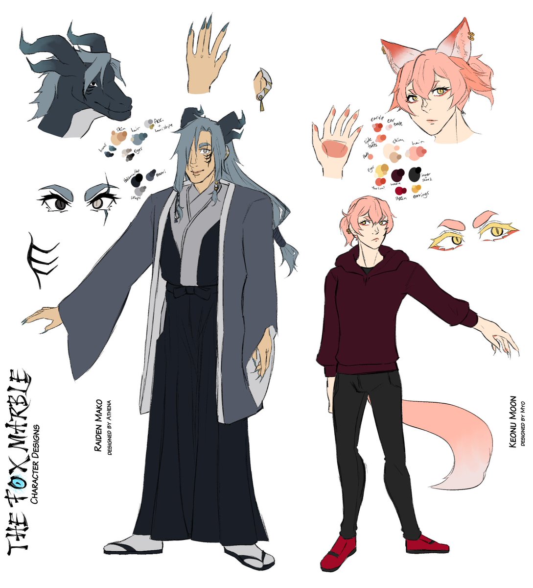 The first episode of my entry to the #WebtoonCanvas short story contest is up! Here's a full view of the series thumbnail done in collaboration with <a href="/myongrel/">shrieks</a> and the character sheet!

webtoons.com/en/challenge/t…