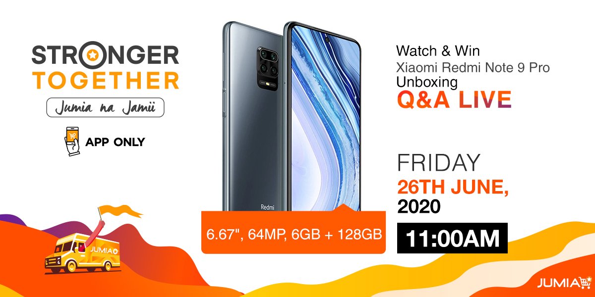 GOOD NEWS!!

We have 2 <a href="/Xiaomi_Kenya/">Xiaomi Kenya</a> phones to giveaway at 11AM and 1PM!

All you need is download the Jumia APP here=> bddy.me/2NtJhUV

RETWEET if you have never won any giveaways. #JumiaAnniversary8 #StrongerTogether
