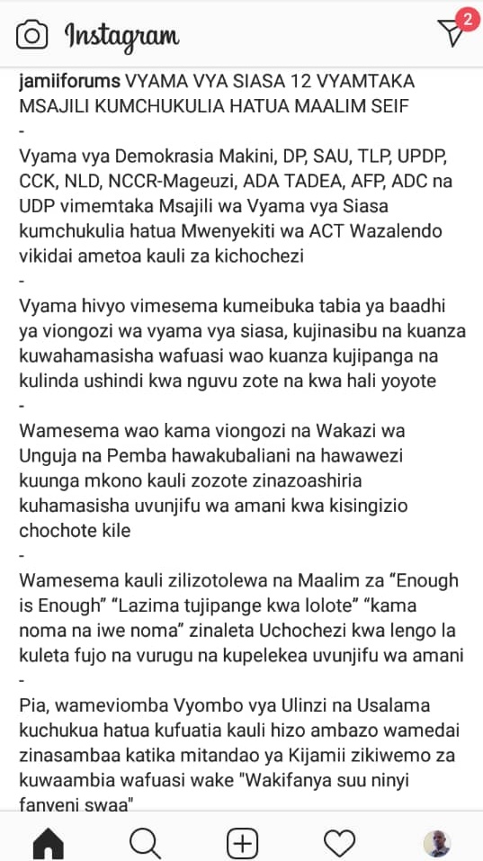 TaifaTlp's tweet photo. Chama cha Labour Tanzania hakilitambui tamko linaloitwa lakumshinikiza #Msajili amchukulie hatua za kisheria MKT wa @ACTwazalendo Mhe @MaalimuSeif,Ifahamike hatuungi mkono #UCHOCHEZIWASEIFZANZIBAR ila TLP ni taasisi huru na kubwa inayoongozwa kwa vikao,Hakuna hicho kikao popote, https://t.co/93dvdkvvgA