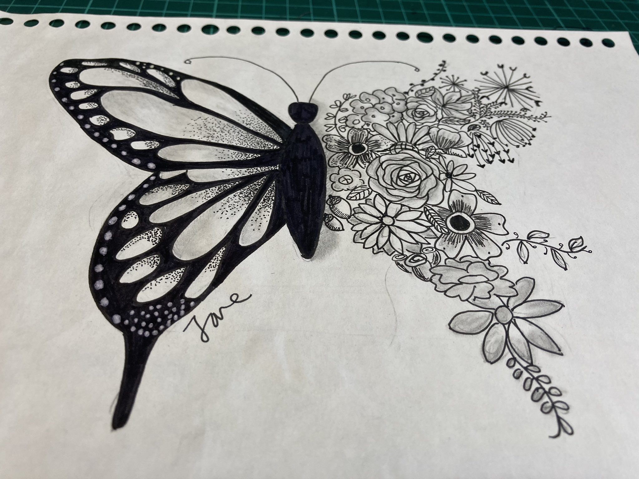 J 花蝶 イラスト 鉛筆画 手描き バタフライ Illustration Art Drawing Butterfly Flowers 插畫 手繪 插圖 蝴蝶 花 Janechen T Co Yiyqupbrjp Twitter