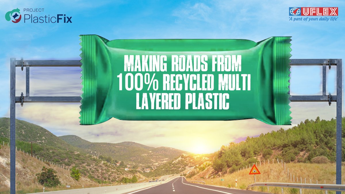 uflexltd's tweet photo. Drive into the future on #plasticroads.
#ProjectPlasticFix recycles #plasticwaste into granules that are used to make durable, smooth roads. 
So no more bumpy rides! 
https://t.co/1l5D0aIGqG

#PackedRight #UFlexForU #Sustainability #Recycling #Flexitubes https://t.co/gDtxMt0vRD