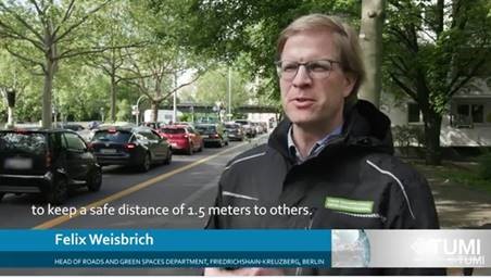 cont'd: Pop-up bike lanes (or emergency bike lanes) are temporary cycling infrastructure to help cyclists to maintain spatial distance to minimise the risk of infection and relieve public transport.  @Felix_Weisbrich on  #TUMITV about the concept: 