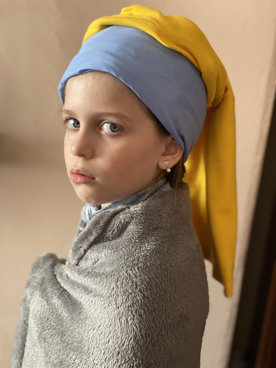 Found another use for <a href="/stclares1803/">St. Clare's Primary</a> uniform blue shirt and yellow sports shirt #gettymuseumchallenge