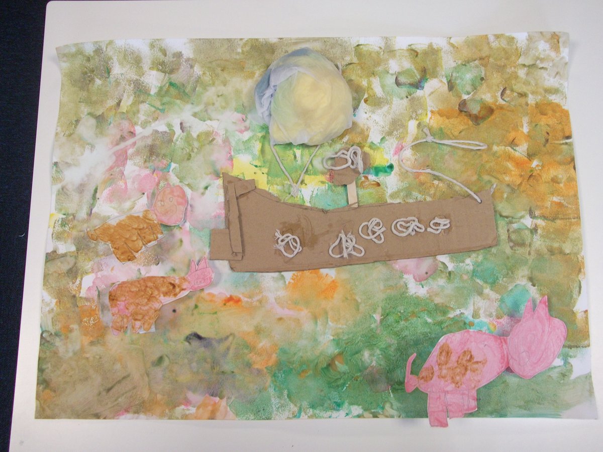 Do you like our 'Once in a lifetime...' artwork? 😲
During our adventure, we saw lots of different giant animals in the sky whilst on our airship. We used lots of different materials and techniques to create our pieces!
<a href="/LiteracyShed/">The Literacy Shed</a> @coopnightingale