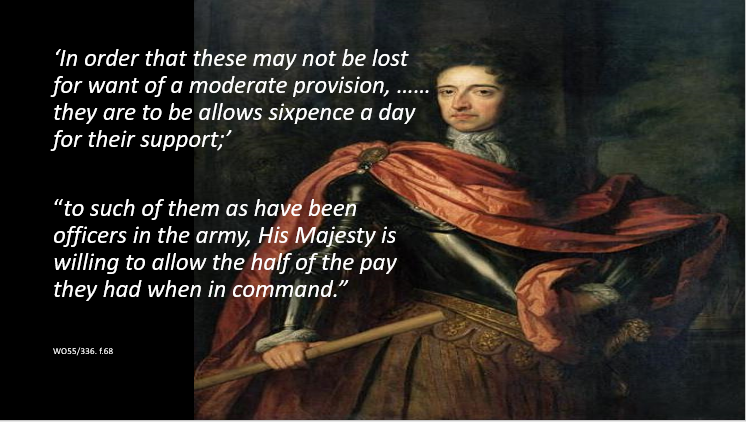 William viewed these troops as soldiers in his service (with questionable loyalties) and instructed that they were to be paid. He ordered the regiments to Portsmouth to be ‘interned’ on the Isle of Wight. Protestant troops are replaced with English Catholics.  #EMQuon 10/16