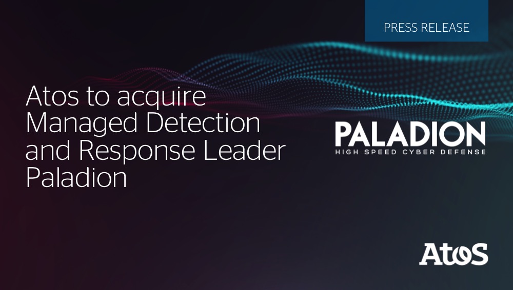 Atos_India's tweet photo. Very happy to announce the acquisition of @PaladionN, a global leader in Managed Detection and Response. Paladion is a strong addition to our company and reinforces our leadership position in #cybersecurity.
Welcome to Atos!
➡https://t.co/CpQhGtUBZi…
#AtosDigital https://t.co/r7CEto0hiI