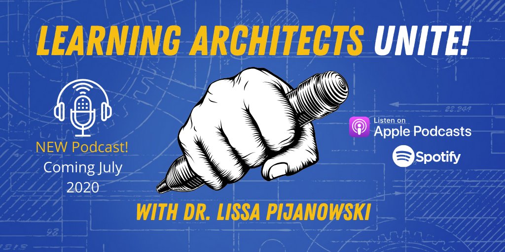 lpijanowski's tweet photo. Coming July 2020!  Excited to launch a NEW podcast - Learning Architects Unite! 
Join me to redesign learning experiences that build bright futures. Highlighted will be research/resources on innovative practices and interviews from the field!
#AODL #applepodcasts #spotifypodcasts https://t.co/fZJVihHm0f