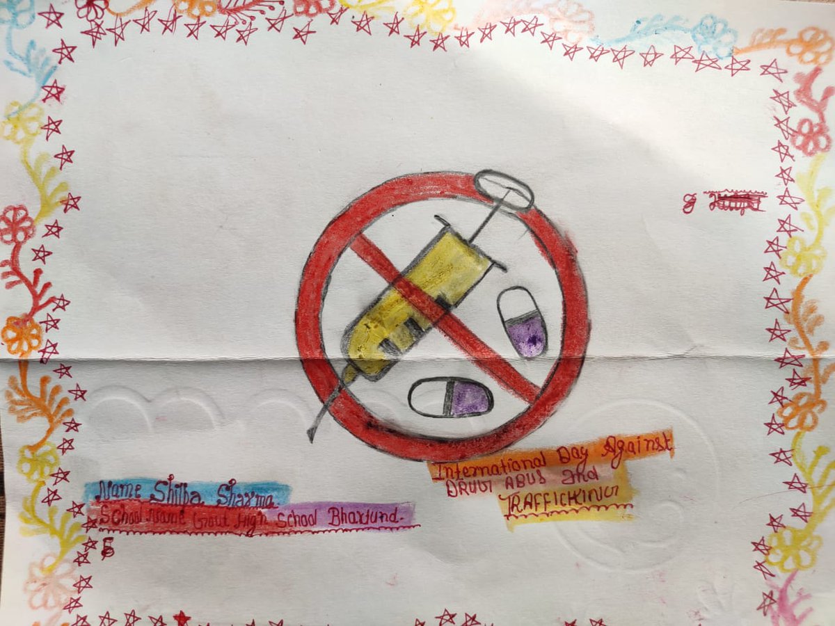 ITRCJK's tweet photo. Paintings prepared by students of Govt High School Bhartund on International Day against Drugs abuse and Illict trafficking .
@ManhasArun @ravinderjangral @JKSamagra @singharun533 @CrossTownNews @RahilGupta
#SamagraShiksha https://t.co/I11VOolDBx