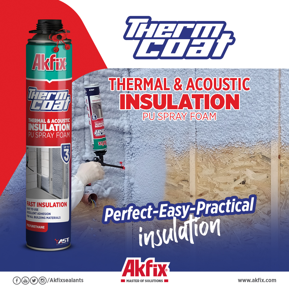 Akfix ThermCoat perfect choise for quality thermal and acoustic insulation !⠀
Provides a unique and monolithic thermal insulation without junctures and gaps. ⠀
Visit Our Website for more information 👉
akfix.com/thermcoat/
#akfixsealants #insulation #sprayfoaminsulation