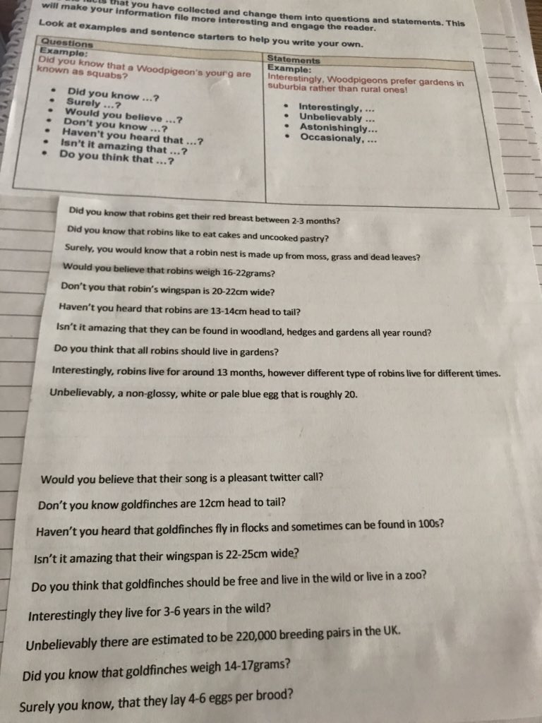kelseyosborn13's tweet photo. Fact file work @RoyalPark_Y5_EP https://t.co/UJhe9usg2Z
