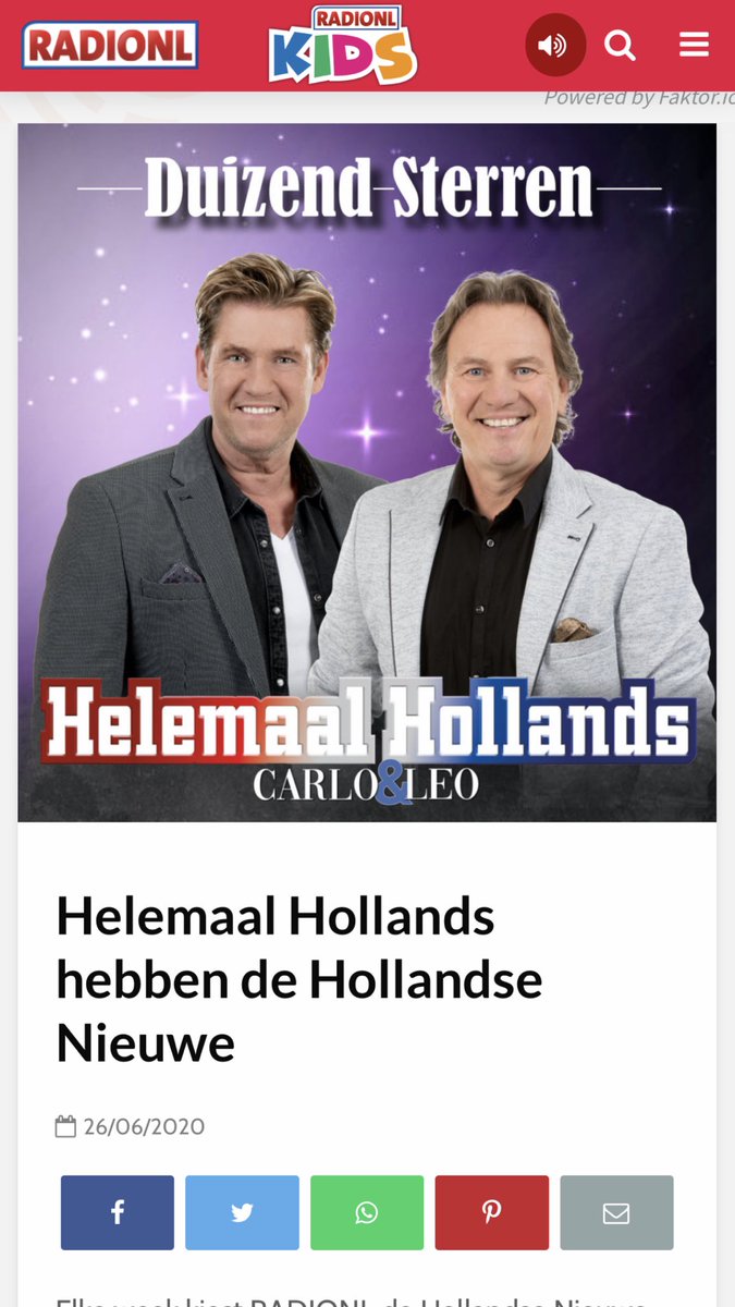 We hebben m te pakken!!
DUIZEND STERREN is Hollandse nieuwe bij RADIONL Volgende week ga je onze nieuwe single heeeel veeeel horen en daar zijn wij hartstikke blij mee👍 <a href="/NRGY_Music/">NRGY Music</a> <a href="/VikingEvents/">Viking Entertainment Group</a> <a href="/HansAalbers/">Hans Aalbers</a>