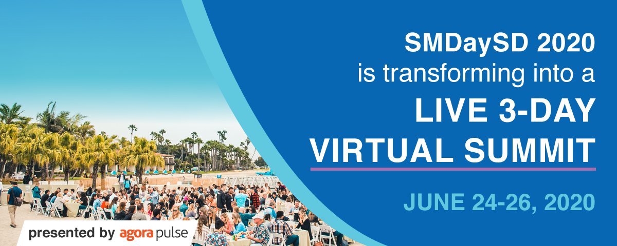 Agorapulse's tweet photo. We are excited for an EPIC Day 3 of @SMDAYSD w/ some of our favorite speakers! @owenvideo, @robertoblake, @iSocialFanz, @tylerjanderson, @heystephanie, @MiraMesaMom, @_storycatcher, @Irvingmedia, @jenn_beens, @HeyKatieMalone &amp; more! 
JOIN the fun: https://t.co/tJnQUSg3Dm #SMDaySD https://t.co/RuIuIqnH29