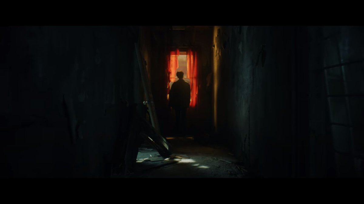 If you didn't get any Fake Love vibe in this MV, take a second look at the corridor where JK runs in FL and the first scene of Stay Gold.Same curtains, same corridor, same clothes.JK is in the FL house AFTER it was destroyed... @BTS_twt