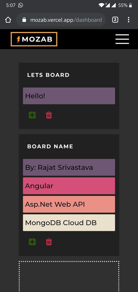 rajat_srivas's tweet image. Recently built this kanban style board inspired by @fireship_dev course project using Angular, Web Api and MongoDb. Still a bit to do on the responsive aspects but that will be done in time. Really happy with d output
mozab.vercel.app
#100DaysOfCode
#fullstacklearning