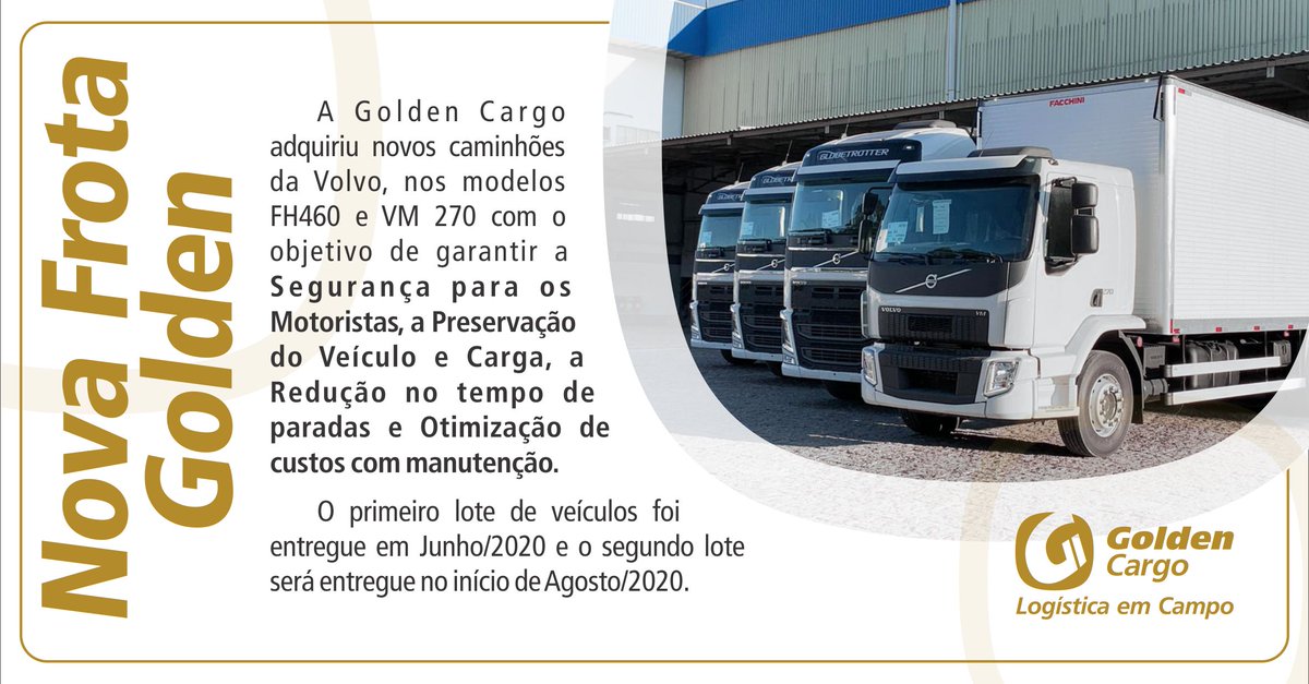 goldencargo's tweet photo. #GoldenCargo #OperadorLogistico #NovaFrota #Volvo https://t.co/gI10r2Bwfr
