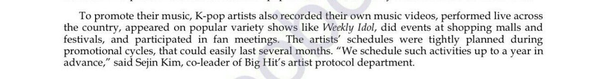 @Renjuuun_dream maaf kak,  tapi aktivitas bangtan udah terjadwal jauh2 hari. based on Harvard Business class manager sejin bahkan udah buat jadwal bangtan setahun sebelumnya.  lebih lengkapnya kakak bisa baca filw HBC BTS/BH 😬