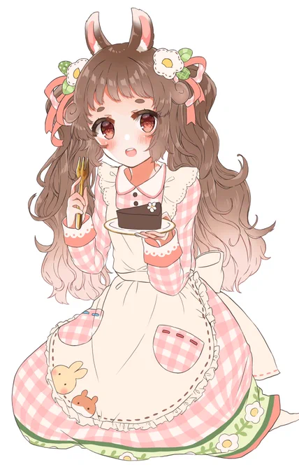 お友達のもかろーるちゃん(@mokarooru_0x0)がデザインした女の子を描かせていただきました? 