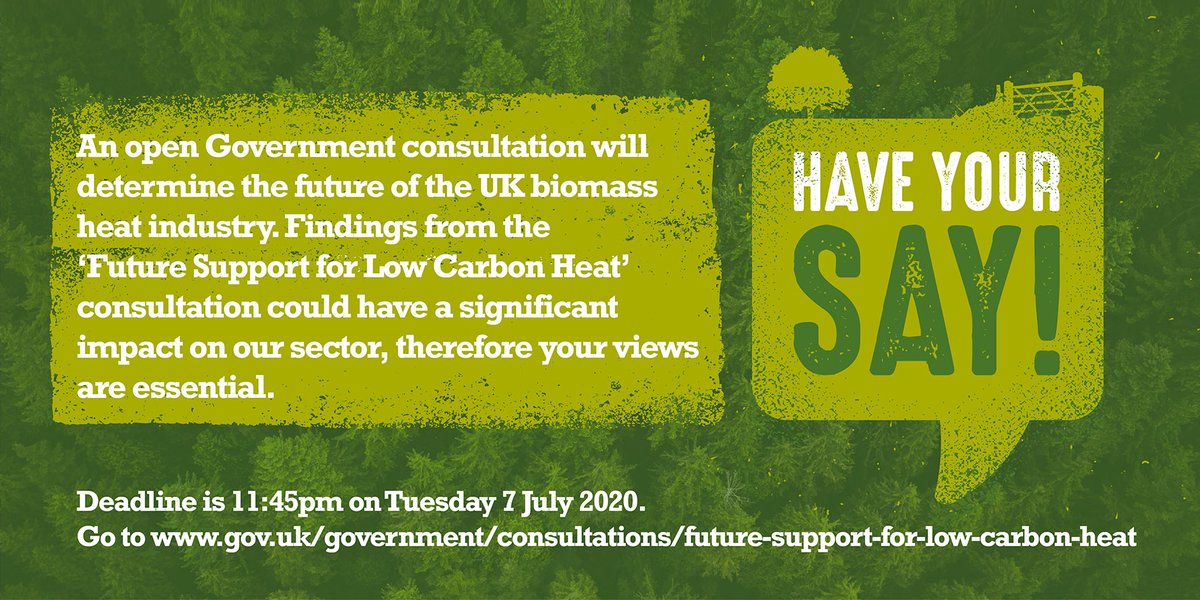 Biomass has a key role in heat decarbonisation #netzero policy but uncertainty now faces the sector (possible job losses) due to lack of support; we're urging people to respond to a government consultation. Ministers need to hear why #biomassheatworks! See biomassheatworks.co.uk