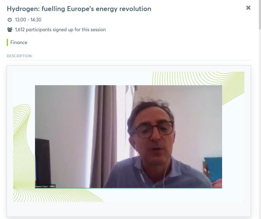 'This session @euenergyweek together w/ @COGENEurope & @GenComm_CH2F is a milestone to create synergies across our sectors & different market players, to overcome challenges with the objective to accelerate the shift towards low carbon hydrogen,' @NacciGianpiero said. #EUSEW2020
