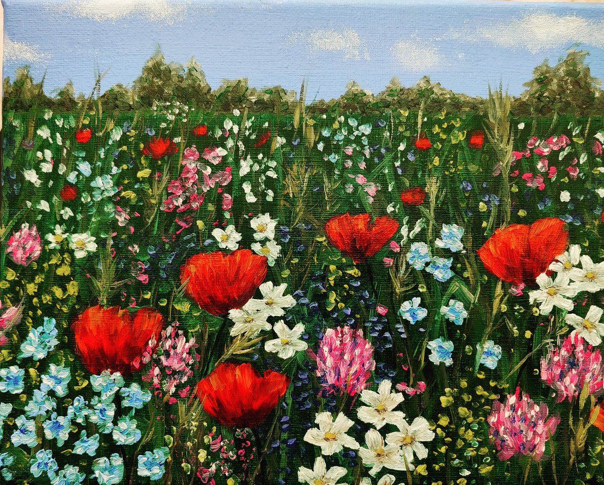NorskViking1's tweet photo. Wildflower meadow - freehand alla prima #oilpainting #oilpaintings #allaprima #royaltalens #smallworks #lockdownart #wildflowers #wildflowerpainting #meadow #wildflowermeadow #poppies #flanderspoppy #sunnyday #summersday #nature #freehandpainting #fridaymotivation #fridaymood https://t.co/RgOTUbVhDm
