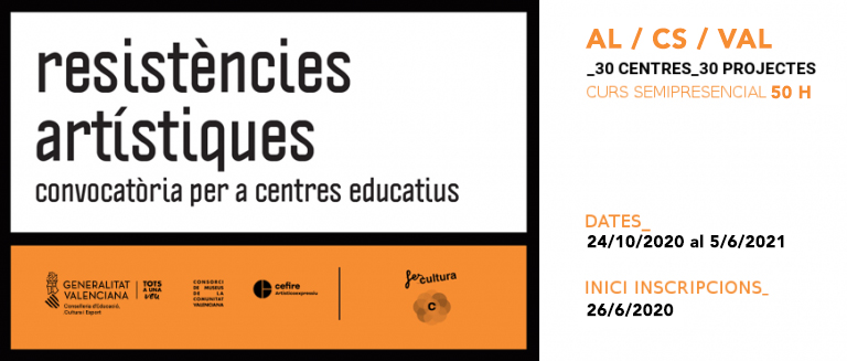 CEFIREambitAE's tweet photo. 🚀Oberta la convocatòria per a centres educatius de "Resistències artístiques: processos artístics en entorns educatius". 30 projectes+30 centres. Més info i inscripcions per província ací: https://t.co/sQxyznfhMd
Projecte realitzat en col·laboració amb @ConsorcioMuseos https://t.co/I4ClXKabOR