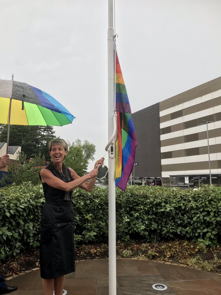 Raising the rainbow flag 🏳️‍🌈 <a href="/BlackpoolHosp/">NHS Blackpool Teaching Hospitals 💙🌈</a> like to wish our LGBTQI+ staff and everyone a HAPPY PRIDE! #NHSVirtualPride #bthvirtualpride