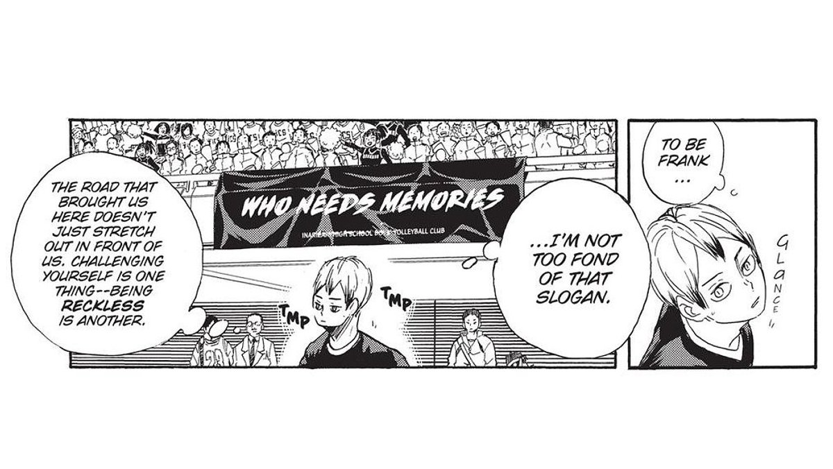 however, we have someone in their team who doesnt necessarily agree with their motto—their captain, kita, who believes in the importance of holding on to the past. as said here, the road doesnt only stretch forwards; to get to where you are now, you must have come from somewhere.