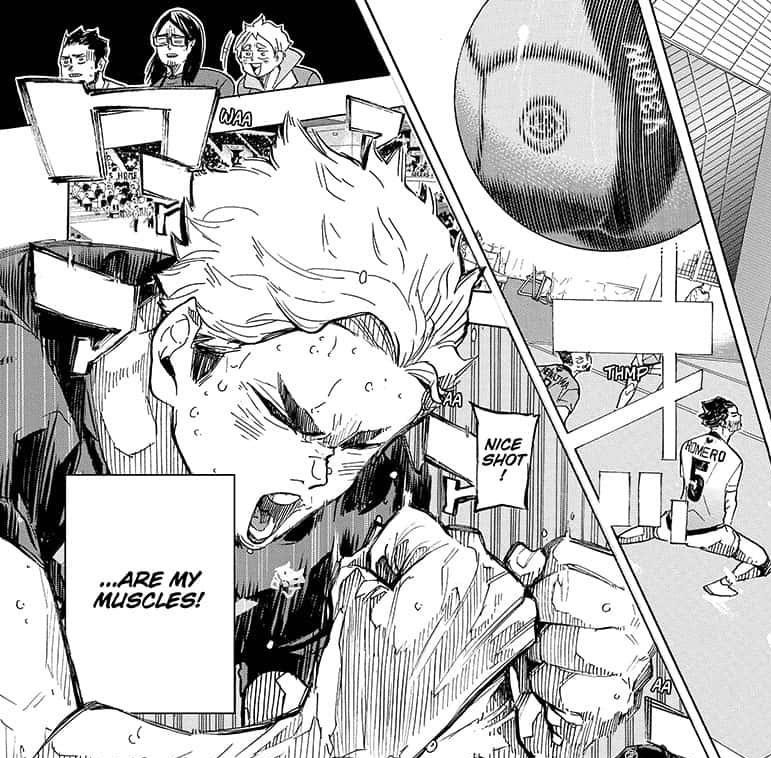 i guess the point im trying to make is perfectly encapsulated by these statements from kita and atsumu respectively. their muscles were acquired through rigorous work in the past—a physical representation of memories—which, in the end, is all that is really needed.