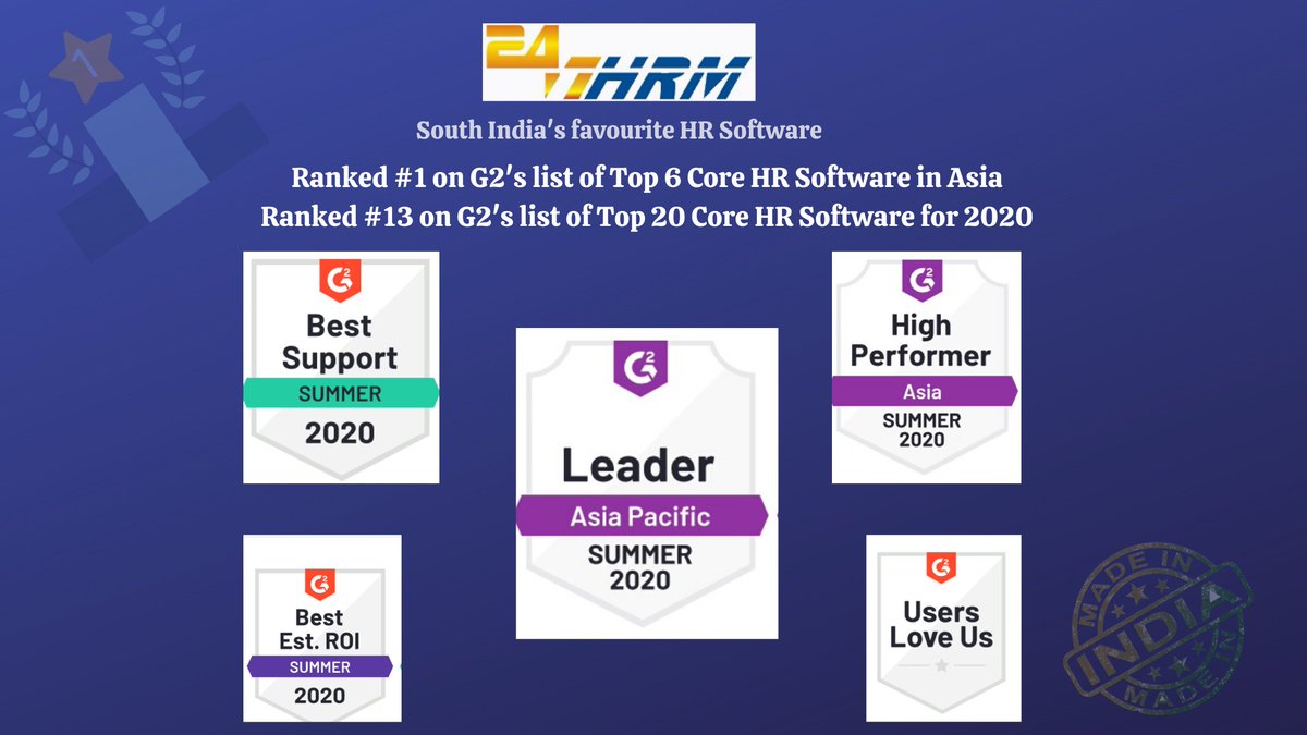 247HRMS's tweet photo. G2 Reveals Top Core #HRSoftware 2020: #247HRM Earns Numero Uno Spot in #Asia
https://t.co/UtbvAWpVPv
#BestHRSoftware #HRM #HCM #HRIS #247HRM https://t.co/EvOUW6Dk3g