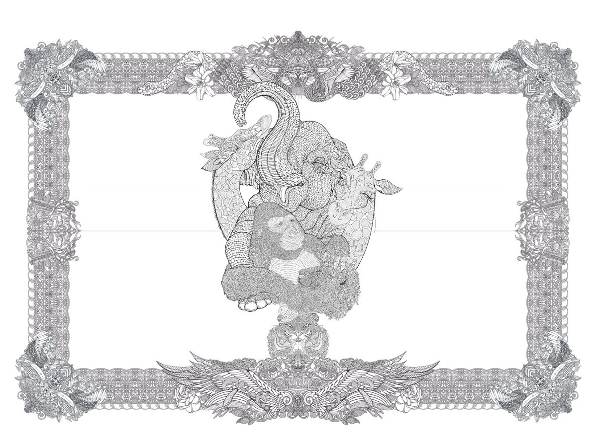 #切り絵の下絵 