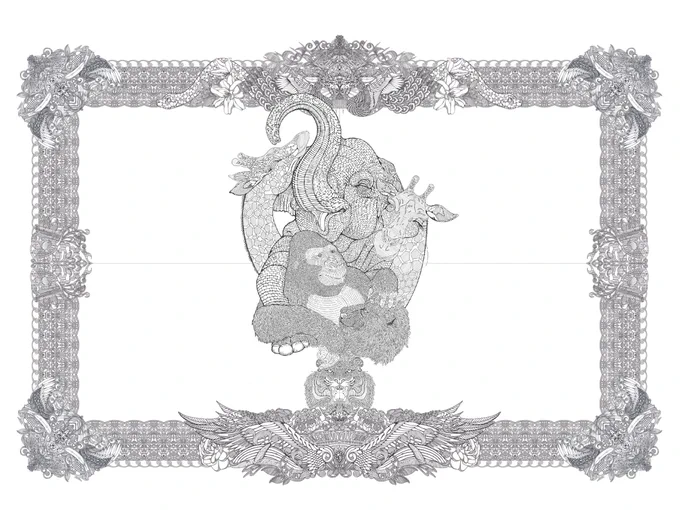 #切り絵の下絵 