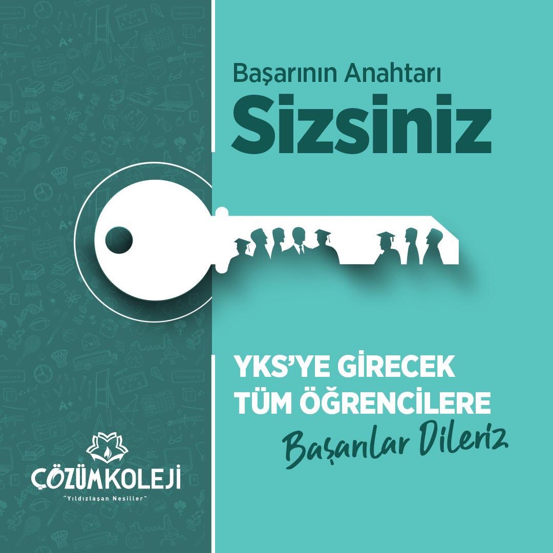 CozumVan's tweet photo. Başarının anahtarı sizsiniz!

İnanıyoruz ki; emeklerinizin karşılığını alacak ve başaracaksınız!

27-28 Haziran'da yapılacak YKS'ye girecek tüm kıymetli öğrencilerimize ve adaylara başarılar diliyoruz.

#2020YKS #ÇözümKoleji #VanÇözümKoleji https://t.co/se953RQQNV