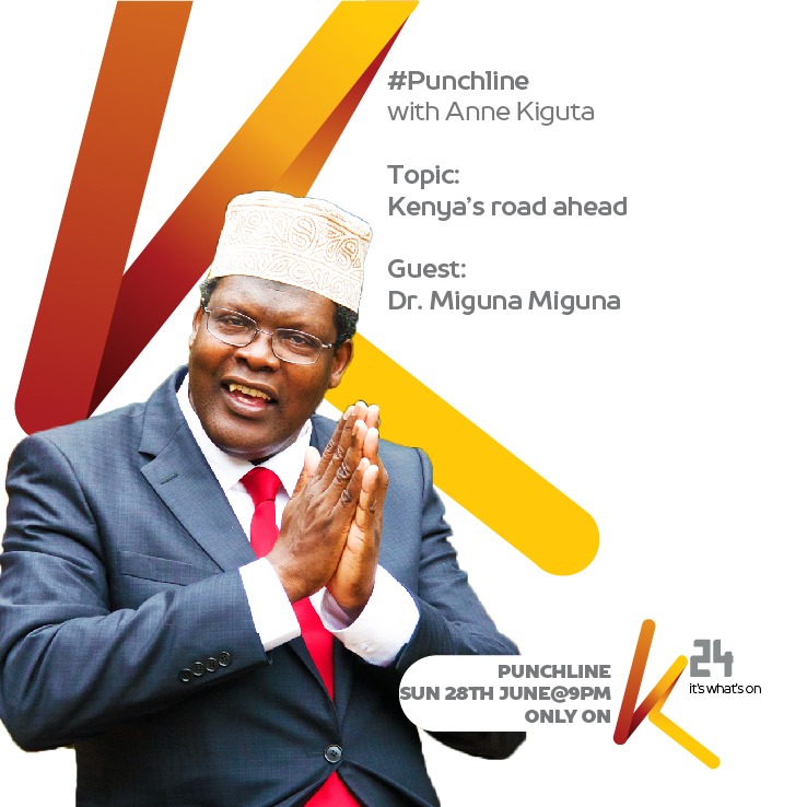 MigunaMiguna's tweet photo. MANANCHI MTUKUFU, Freedom Fighters and Revolutionaries: See you on on Sunday, June 28, 2020 at 9PM LIVE on @K24Tv with @AnneKiguta on #Punchline. Surging. Bold. Fearless. Uncompromisable! Viva! https://t.co/7hWZZpPQvc
