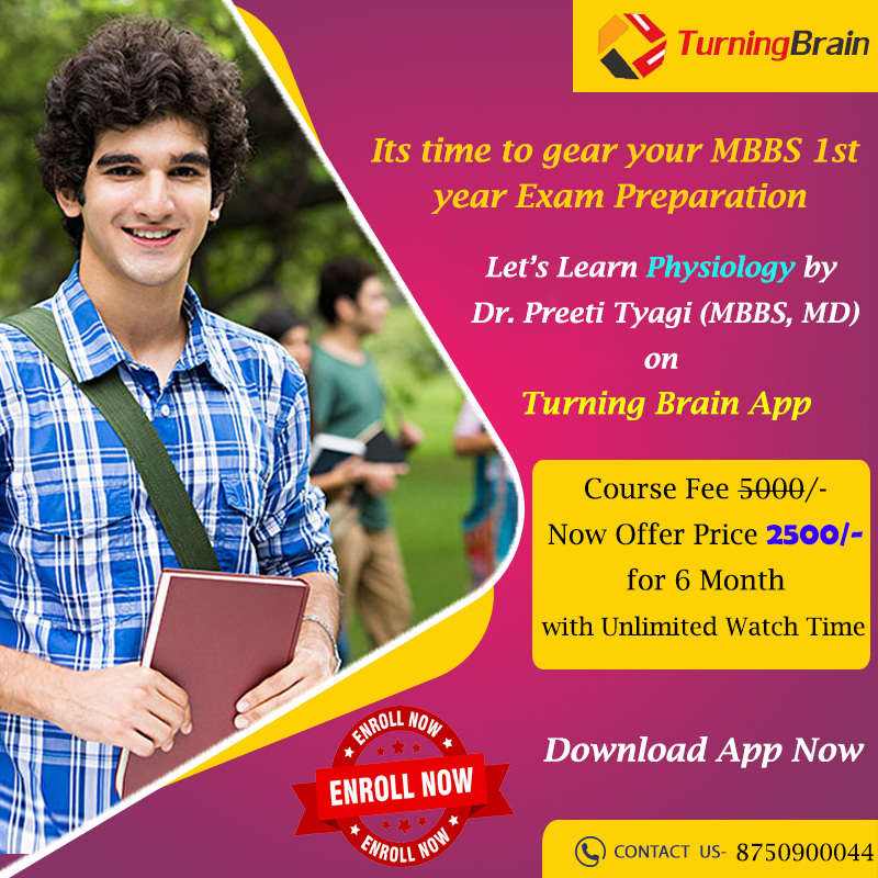 TurningBrains's tweet photo. MBBS 1st year exams are going to come. Prepare Physiology for Your Exams very fast from Turning Brain Dr. Preeti Tyagi Lectures.
To know more about Turning Brain Download App Now
π Share this App
π’ App link:
https://t.co/7J0KZuBDMO
#TurningBrain #physiology #mbbs #Medical https://t.co/s10a3PSrRM