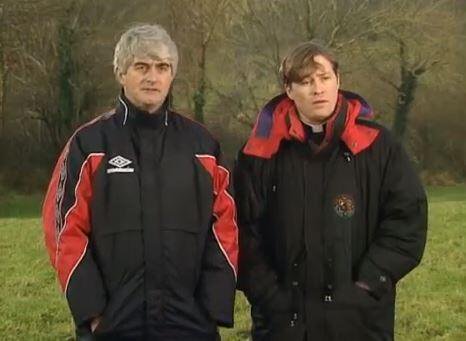 Dougal: "Did you tell me once that Father Jack had a trial for Liverpool?" 
Ted: "No... he was on trial, in Liverpool."