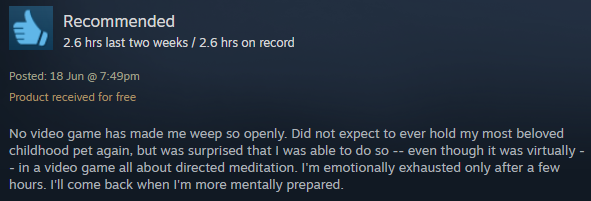 wakinggame's tweet photo. To be able to bring such a personal experience to our players makes us extremely happy. For anyone who has played Waking we would love for you to leave a review and hear what you think of the game! 

#IndieDev https://t.co/9ZJkhAcFHJ
