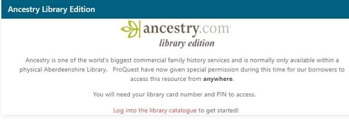 onceuponashire's tweet photo. Great News! - Ancestry have extended the time that you can search their records at home, by logging in with your library card & PIN, until the end of July.
Login at https://t.co/Ic0M6c5eqR
Not a member? Join online at https://t.co/kXhLfxWMRt
@LLAberdeenshire #LiveLifeatHome https://t.co/EbIct6L5Uc