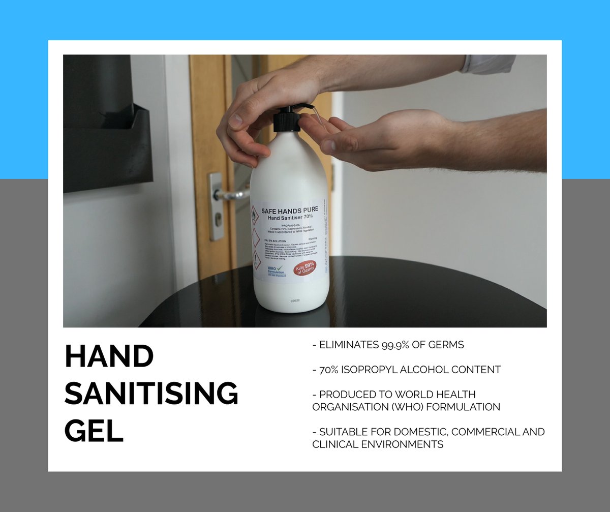 AlphagraphicsNI's tweet photo. Safety in the palm of your hands 🤲

Formulated to World Health Organisation specification, our sanitising gel eliminates 99.9% of bacteria. Reduce the spread of nasty illnesses through good hand hygiene practise.

#alphagraphicsni #hygiene #belfasthour #belfast #dublin #retail https://t.co/PBrDdnAF0Y