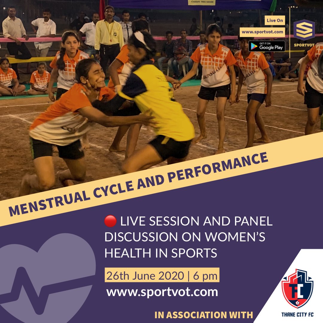 sportvot's tweet photo. How does #Menstrualproblem &amp; myths affect #womeninsports &amp; what measures should be taken to improve performance during such times?
Presenting a special seminar for all our women sports players. #sportsindia 
🔴LIVE session today, 6 pm onwards!
https://t.co/Di3kbJNo3Y https://t.co/S7t3RDo14k