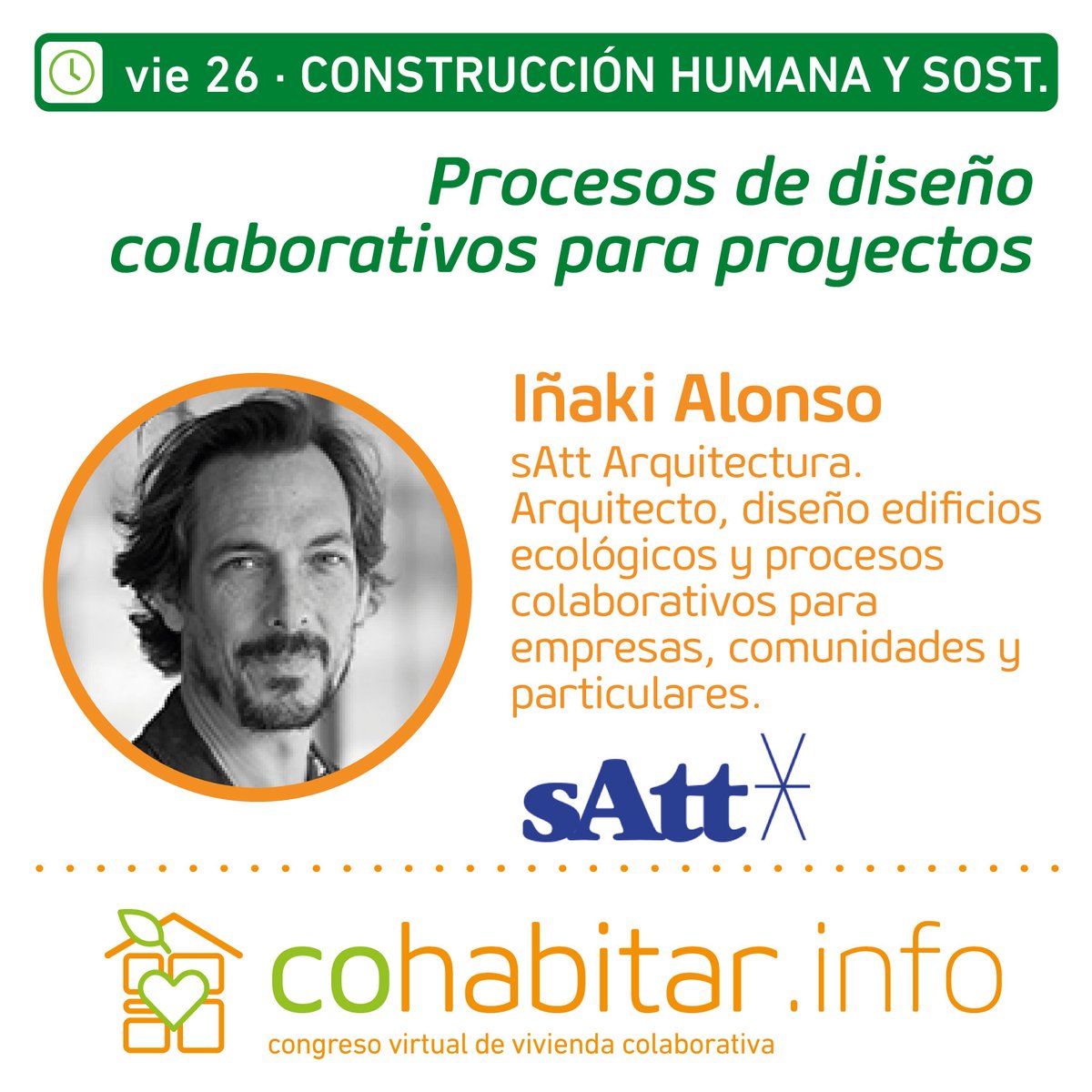 sAtt_arq's tweet photo. ¡5º día del Congreso de vivienda colaborativa #COHABITAR!

¡Hoy hablamos de 'Construcción humana y sostenible' con @inaki_satt, @lacolarq, @CollectiuPunt6 y much@s más!
 
👉https://t.co/OxhWaKP6AB https://t.co/sjk9Nwzocm