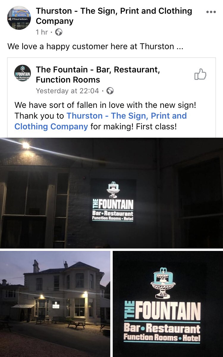 We live a happy customer here at Thurston.... #HappyCustomers #signage