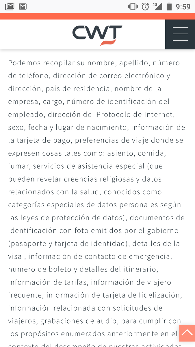 Plataformas de gestión de viajes de empresa que recogen hasta una radiografía del alma de los usuarios. <a href="/manuelabat/">Manuela Battaglini - @manuelabat.bsky.social</a> la conoces? Si es así, me podrías decir si es correcto recopilar todos estos datos personales? Gracias! @my_CWT