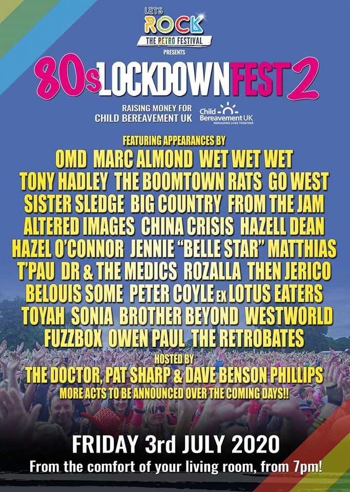 wetwetwetuk's tweet photo. #LockdownFest2
Following the huge success of the first Let's Rock Lockdown virtual festival, we are doing it all again in aid of Child BereavementUK who would normally be fundraising at each of the Let's Rock Festivals throughout the summer. Join in on Fri 3rd July from 7pm! https://t.co/GcZr8JQzMN