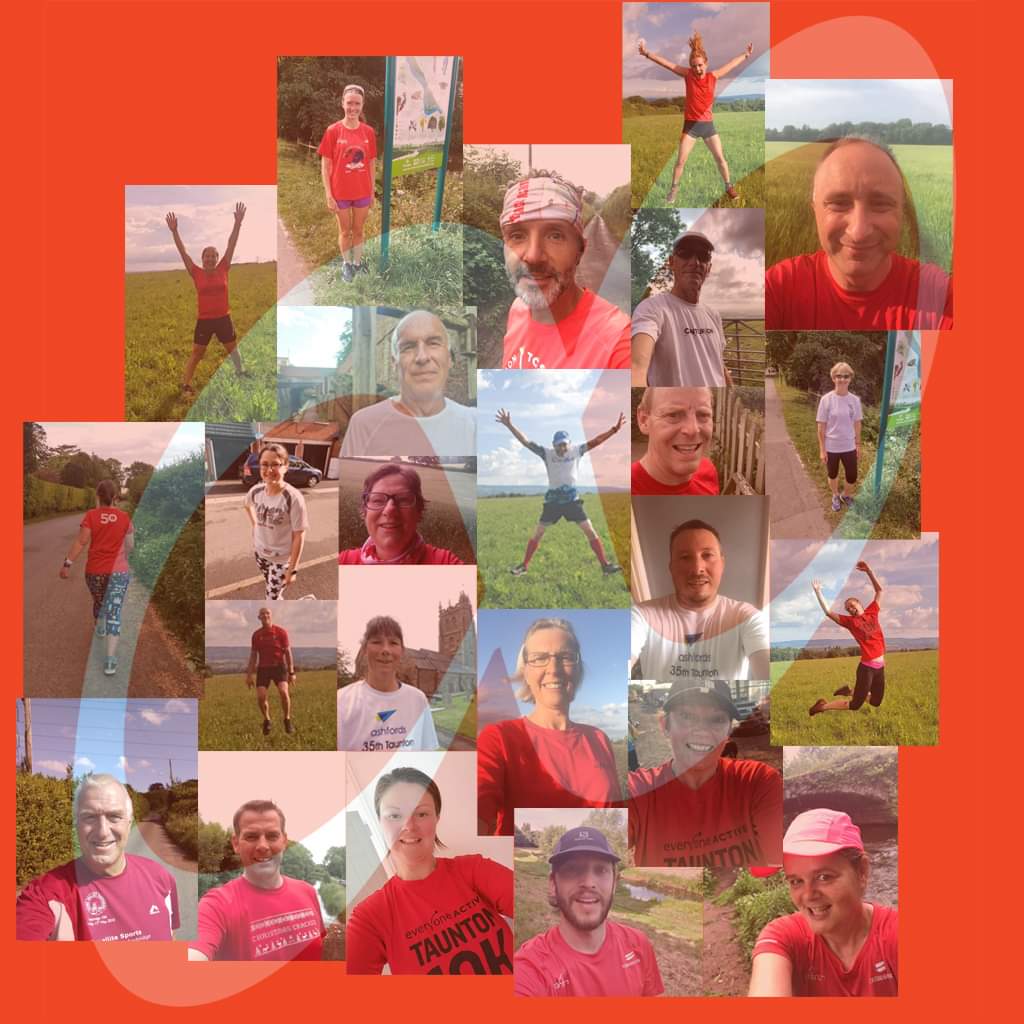 We may not be able to meet for group runs just yet but our members are still enjoying their daily exercise #redandwhiterunners #running #RFRC #SocialDistancing #runningselfies #colourcoordinated